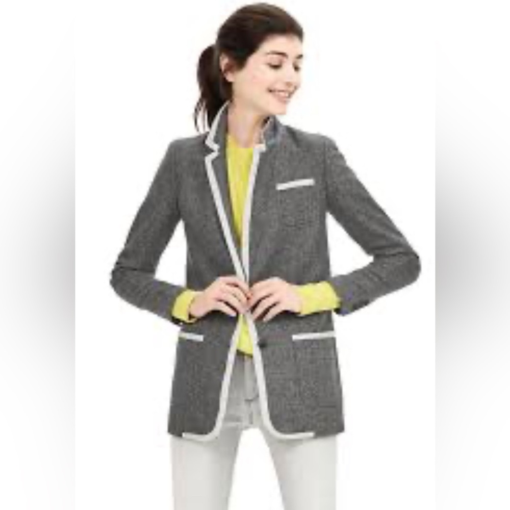 Banana Republic Gray Wool Blend Jacket-Size 6